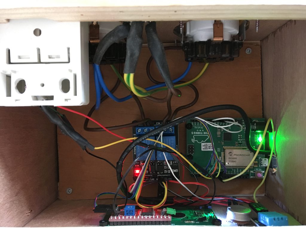 Wiring of the Arduino-based bread proofing box
